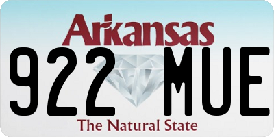 AR license plate 922MUE