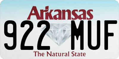 AR license plate 922MUF