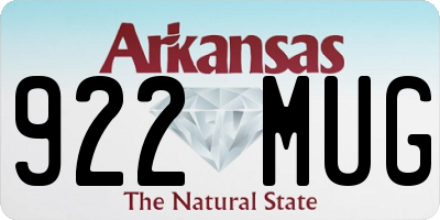 AR license plate 922MUG