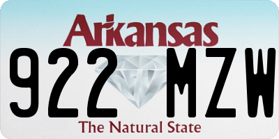 AR license plate 922MZW