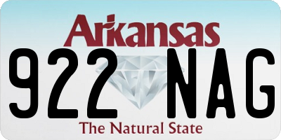 AR license plate 922NAG