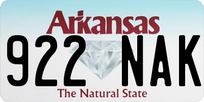 AR license plate 922NAK