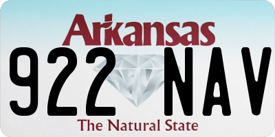 AR license plate 922NAV
