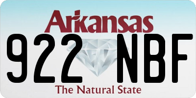 AR license plate 922NBF