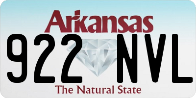 AR license plate 922NVL