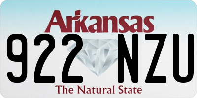AR license plate 922NZU