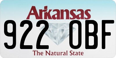 AR license plate 922OBF