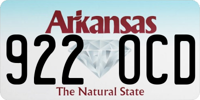 AR license plate 922OCD