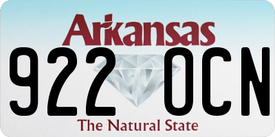 AR license plate 922OCN