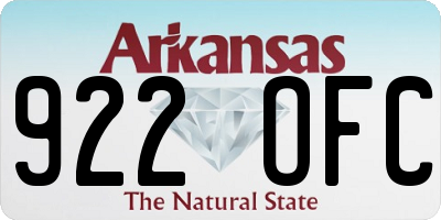AR license plate 922OFC