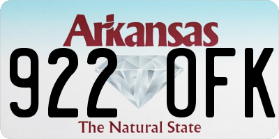 AR license plate 922OFK