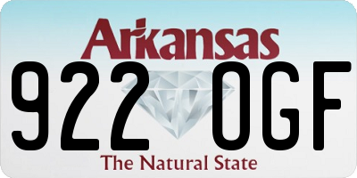 AR license plate 922OGF