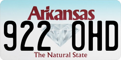 AR license plate 922OHD