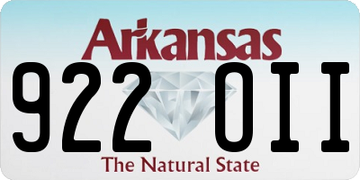 AR license plate 922OII