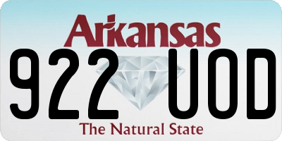 AR license plate 922UOD