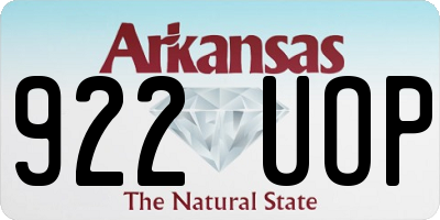 AR license plate 922UOP
