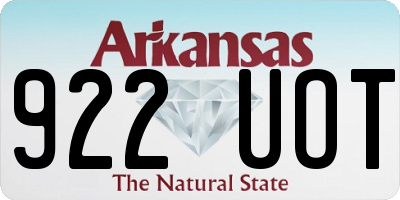 AR license plate 922UOT