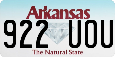 AR license plate 922UOU