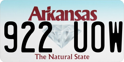 AR license plate 922UOW