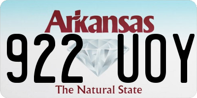 AR license plate 922UOY