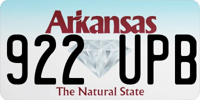 AR license plate 922UPB