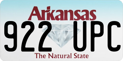 AR license plate 922UPC