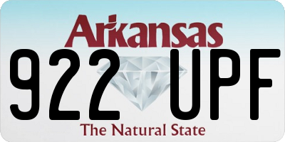 AR license plate 922UPF
