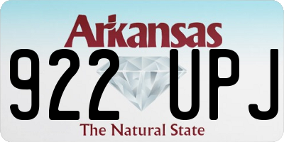 AR license plate 922UPJ