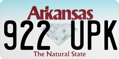 AR license plate 922UPK