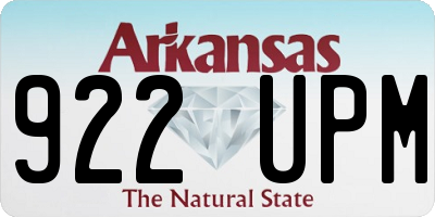 AR license plate 922UPM