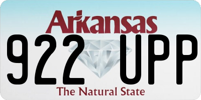 AR license plate 922UPP