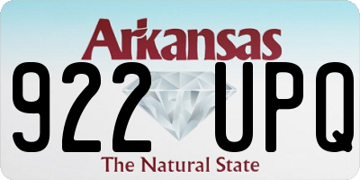 AR license plate 922UPQ