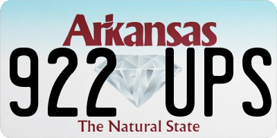 AR license plate 922UPS