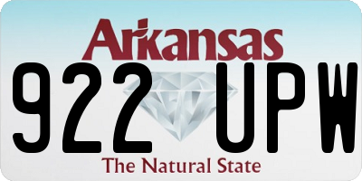 AR license plate 922UPW
