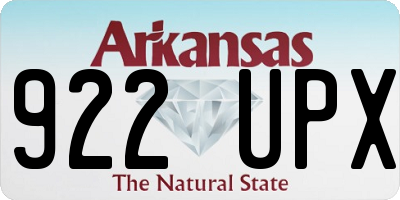 AR license plate 922UPX