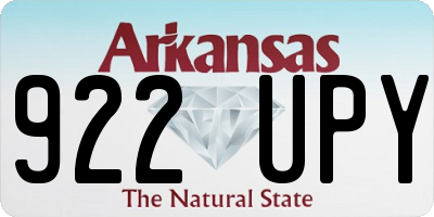 AR license plate 922UPY