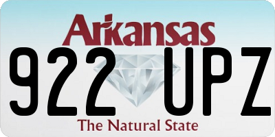 AR license plate 922UPZ
