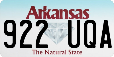 AR license plate 922UQA