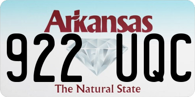 AR license plate 922UQC