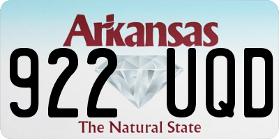 AR license plate 922UQD