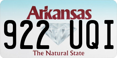 AR license plate 922UQI