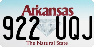 AR license plate 922UQJ