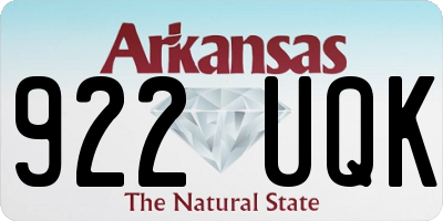 AR license plate 922UQK
