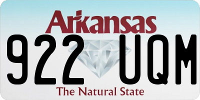 AR license plate 922UQM