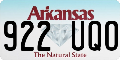 AR license plate 922UQO