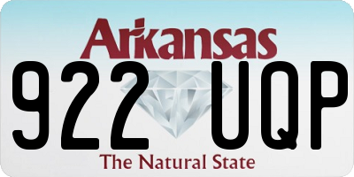 AR license plate 922UQP