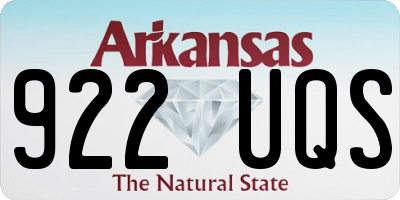 AR license plate 922UQS