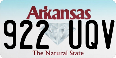 AR license plate 922UQV