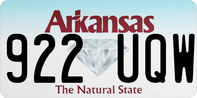 AR license plate 922UQW