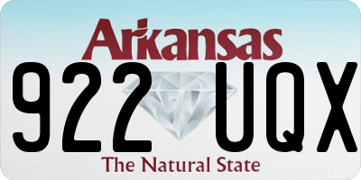 AR license plate 922UQX